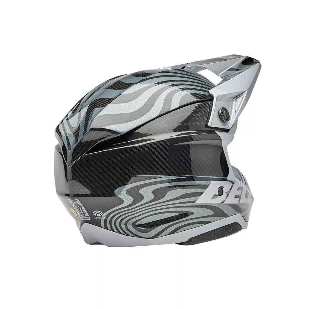 CASCO BELL MOTO-10 SPHERICAL 2025 CORTEX ARGENTO/GRIGIO ECE 06